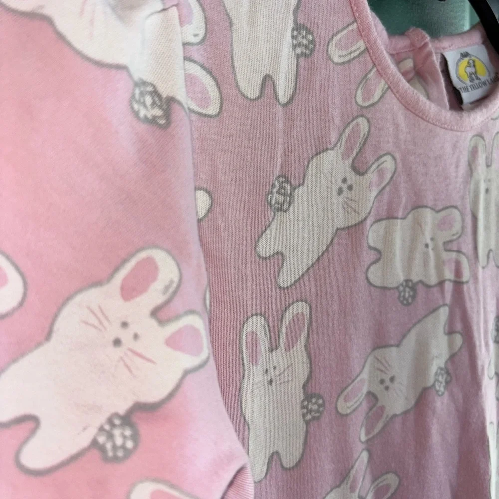 Yellow Lamb size 8  Pink Bunny Nightgown for Kids Easter